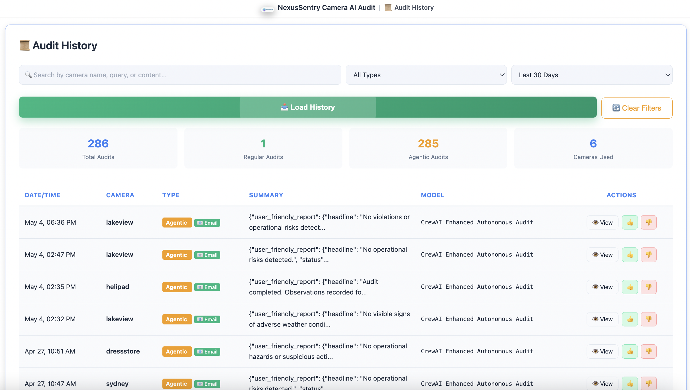 Audit History